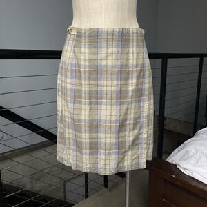 Adorable and unique plaid wrap skirt  Brand: Eddie Bauer Size 8